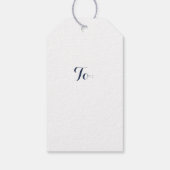 ネイビーティール（緑がかった色）結婚ズサンキュージョージア ギフトタグ (裏面)