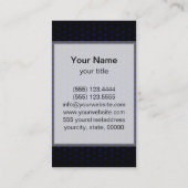 ネイビーテクノドモダンットブラック 名刺 (裏面)