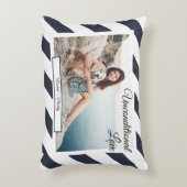 ネイビーテーマ写真「無条件の愛」犬愛 アクセントクッション (正面(垂直))