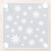 ネイビーデイジーガラスコースター ガラスコースター (裏面)