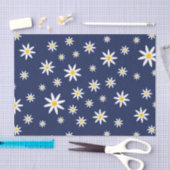 ネイビーデイジーティッシュペーパー 薄葉紙 (クラフト)