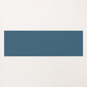 ネイビーデイジーフローラボヘミアン植物模様 ヨガマット (裏面(横))