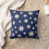 ネイビーデイジー枕 クッション (ブランケット)