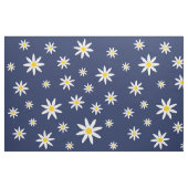 ネイビーデイジー織物 ファブリック (ファットクウォーター)