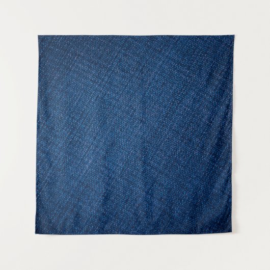 ネイビーデニムジーンズの肌触り タペストリー (正面)