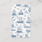 ネイビートイ航海のル赤ちゃんシャワーベビー本 エンクロージャーカード (裏面)