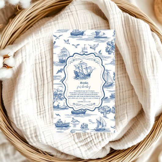 ネイビートイ航海のル赤ちゃんシャワーベビー本 エンクロージャーカード