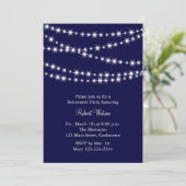 ネイビートゥインクルライツリタイオメントパーティの招待状 招待状 (スタンド正面)