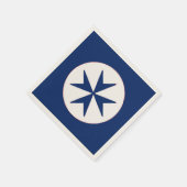 ネイビートスカニーメディチブルーコルセア スタンダードカクテルナプキン (角)