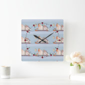 ネイビートスカニーメディチ スクエア壁時計 (ホーム)