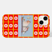 ネイビートスカニーメディチ Case-Mate iPhoneケース (裏面 (横))