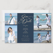 ネイビートレンディー結婚コラージュの4枚の写真 (正面)