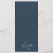 ネイビートロピカルリーフ結婚のメニューカード メニュー (裏面)