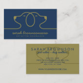 ネイビードッグラインロゴピッター獣医 名刺 (正面/裏面)