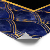 ネイビードラゴンはかりで測金ゴールドバースデーパーティーへようこそ ポスター (角)