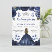ネイビードレスブロンドヘアプリンセスキンセアニェラ 招待状 (スタンド正面)