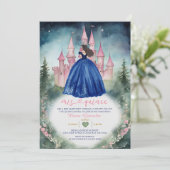 ネイビードレス フォレスト ミス キンセ 15歳の誕生日 招待状 (スタンド正面)