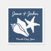 ネイビーナプキンスの夏の季節 スタンダードカクテルナプキン (正面)