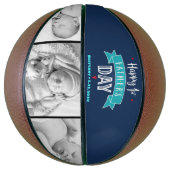 ネイビーハッピーファースト・ファースト・データーコイズバナーはっきりした バスケットボール (縦)