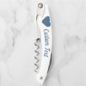 ネイビーハートカスタムコルクスクリュー ソムリエナイフ (正面)