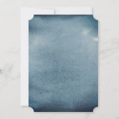 ネイビーバチェロレッテ。水彩青モダン 招待状 (裏面)