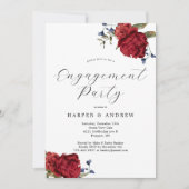 ネイビーバラガーデンパーティー招待状 招待状 (正面)