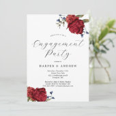 ネイビーバラガーデンパーティー招待状 招待状 (スタンド正面)