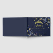 ネイビーバラフローラスワールキンセアニェラ金ゴールド ゲストブック (全面)