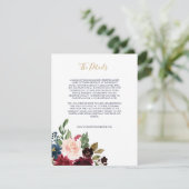 ネイビーバラブルゴーニュフローラ結婚III エンクロージャーカード (スタンド正面)