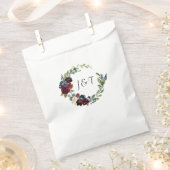 ネイビーバラブルゴーニュ結婚フローラズモノグラム フェイバーバッグ (クリップ留めされた状態)