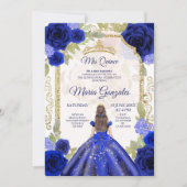 ネイビーバラメキシカンガールシャルラキンセアニェラ 招待状 (正面)