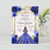 ネイビーバラメキシカンガールシャルラキンセアニェラ 招待状 (スタンド正面)