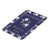 ネイビーバラ日付磁石を保存 マグネット (左側)