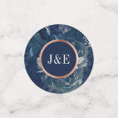 ネイビーバラ金ゴールドアンティーク結婚ブーケ紙吹雪 コンフェッティ (スモール正面)