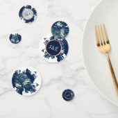 ネイビーバラ金ゴールドアンティーク結婚ブーケ紙吹雪 コンフェッティ (グループ)