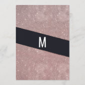 ネイビーバラ金ゴールドグリッターカラーブロック結婚のメニュー メニュー (裏面)