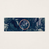 ネイビーバラ金ゴールドブーケギフトレジストリカード (正面)