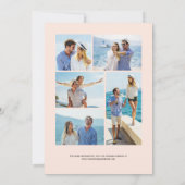 ネイビーバラ金ゴールド瑪瑙赤面5-Photo日付を保存 招待状 (裏面)