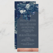 ネイビーバラ金ゴールド結婚ブーケのメニュー メニュー (正面/裏面)