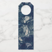 ネイビーバラ金ゴールド結婚ブーケ ボトルネックタグ (裏面)