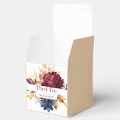 ネイビーバーガンディ オータム ウォーターカラー フラワーズ フェイバーボックス (オープン)