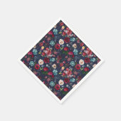 ネイビーバーグンディメルロウェディングレセプションディナー スタンダードカクテルナプキン (角)