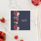 ネイビーバーグンディメルロウェディングレセプションディナー スタンダードカクテルナプキン (インサイチュ)