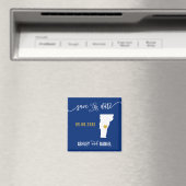 ネイビーバーモント結婚式の日付マップを保存 マグネット (インサイチュ (食洗機))