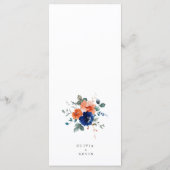 ネイビーバーンオレンジフローラボホサマー秋の結婚式 メニュー (裏面)