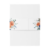 ネイビーバーンオレンジフローラ秋の結婚式 招待状ベリーバンド (裏面例)