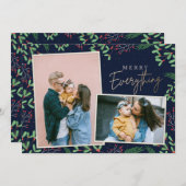 ネイビーパインベリーメリーすべて複数の写真 シーズンカード (正面/裏面)