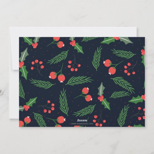 ネイビーパインホリーベリー金ゴールドピース複数写真 シーズンカード (裏面)