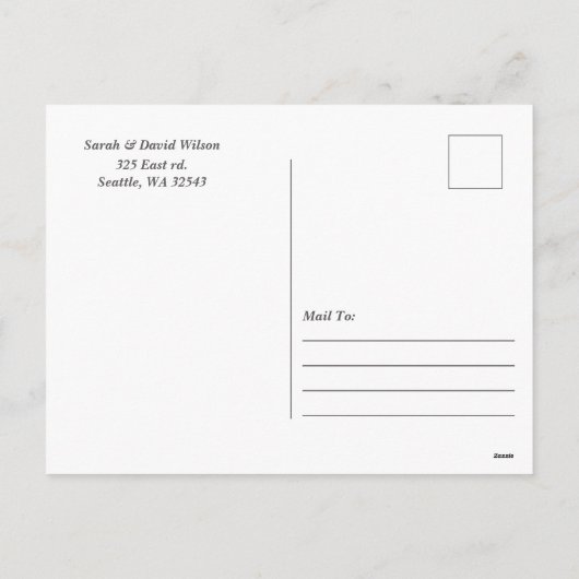 ネイビーパインホリーベリー金ゴールドピース複数写真 シーズンポストカード (裏面)