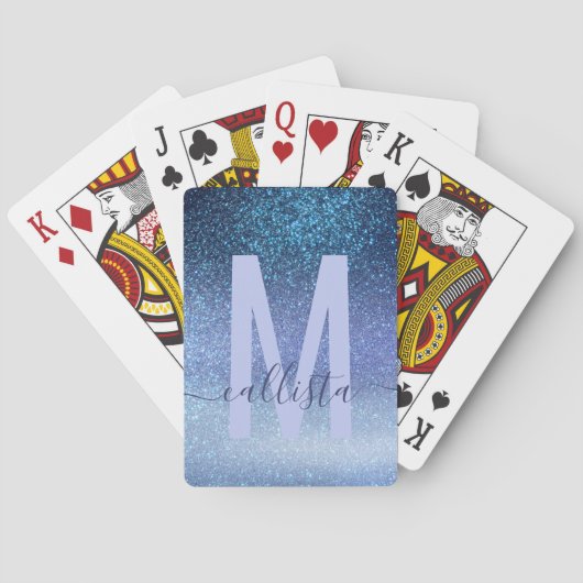 ネイビーパステルブルートリプルグリッターグラデーシグラデーションョン トランプ (裏面)